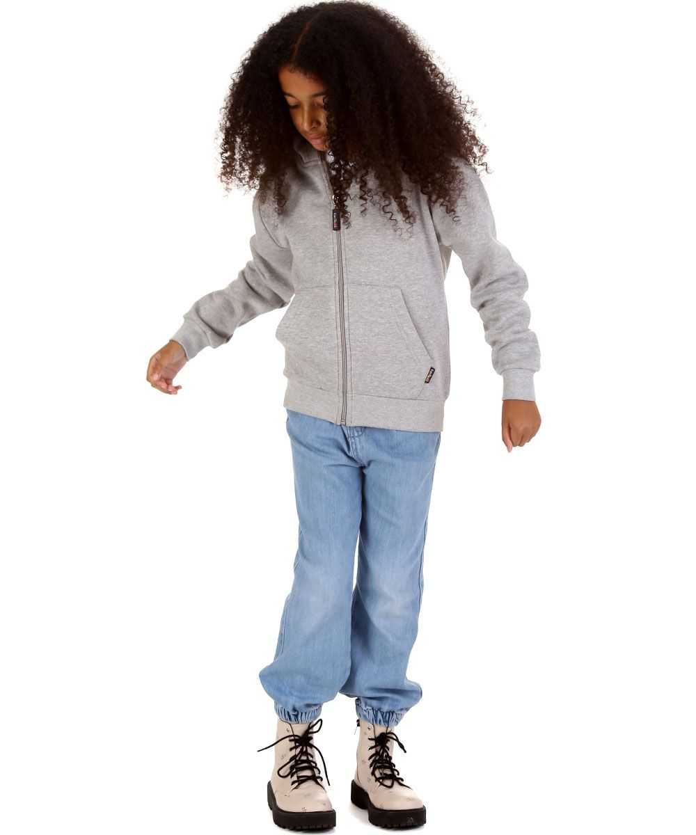 Trendy Toggs Kids Plain Oxford Grey Zip Up Hoodie