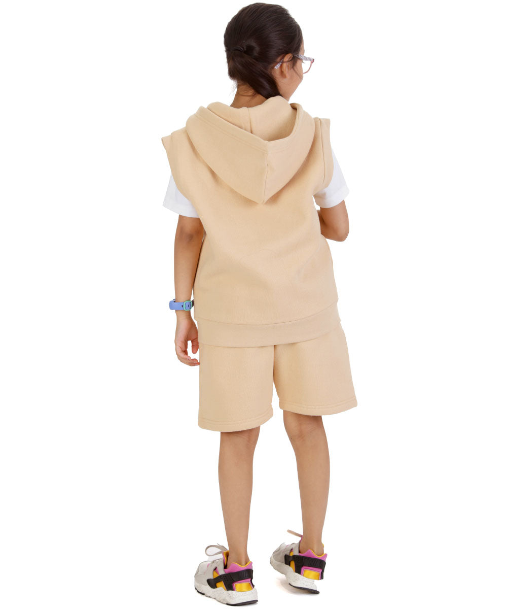 Kids Nude 2-Piece Gilet and Shorts Set