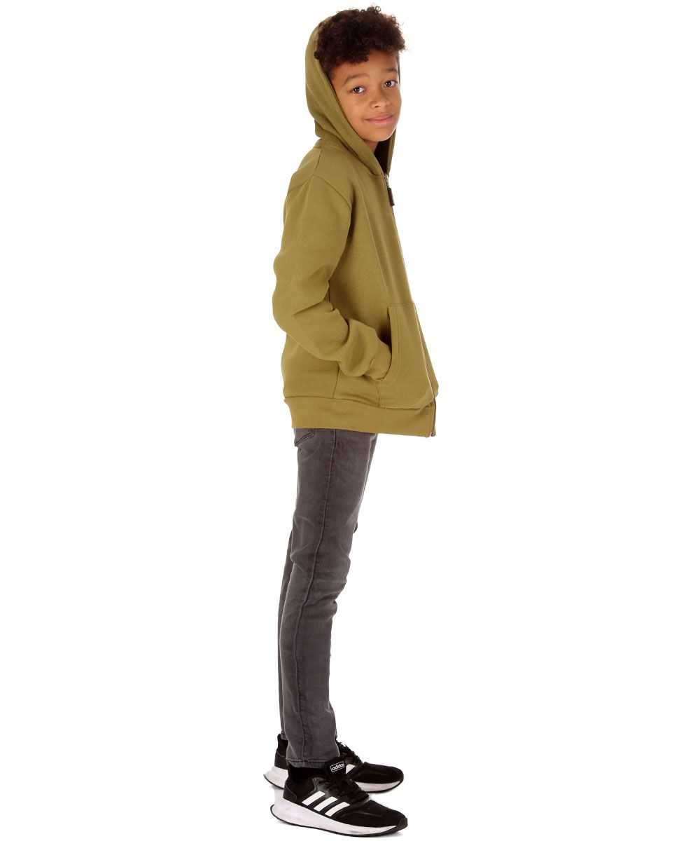 Trendy Toggs Kids Plain Olive Green Zip Up Hoodie