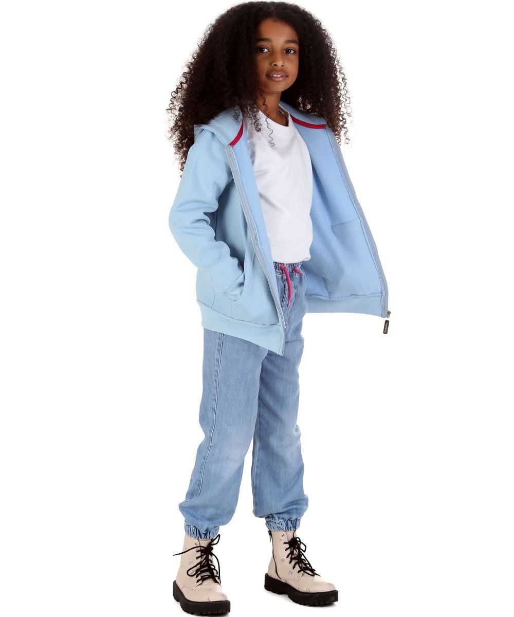 Trendy Toggs Kids Plain Denim Zip Up Hoodie
