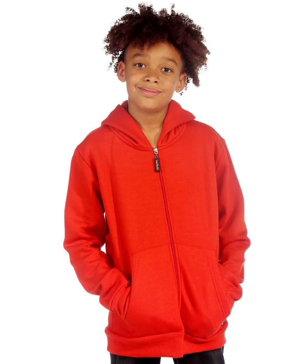 Trendy Toggs Kids Plain Red Zip Up Hoodie