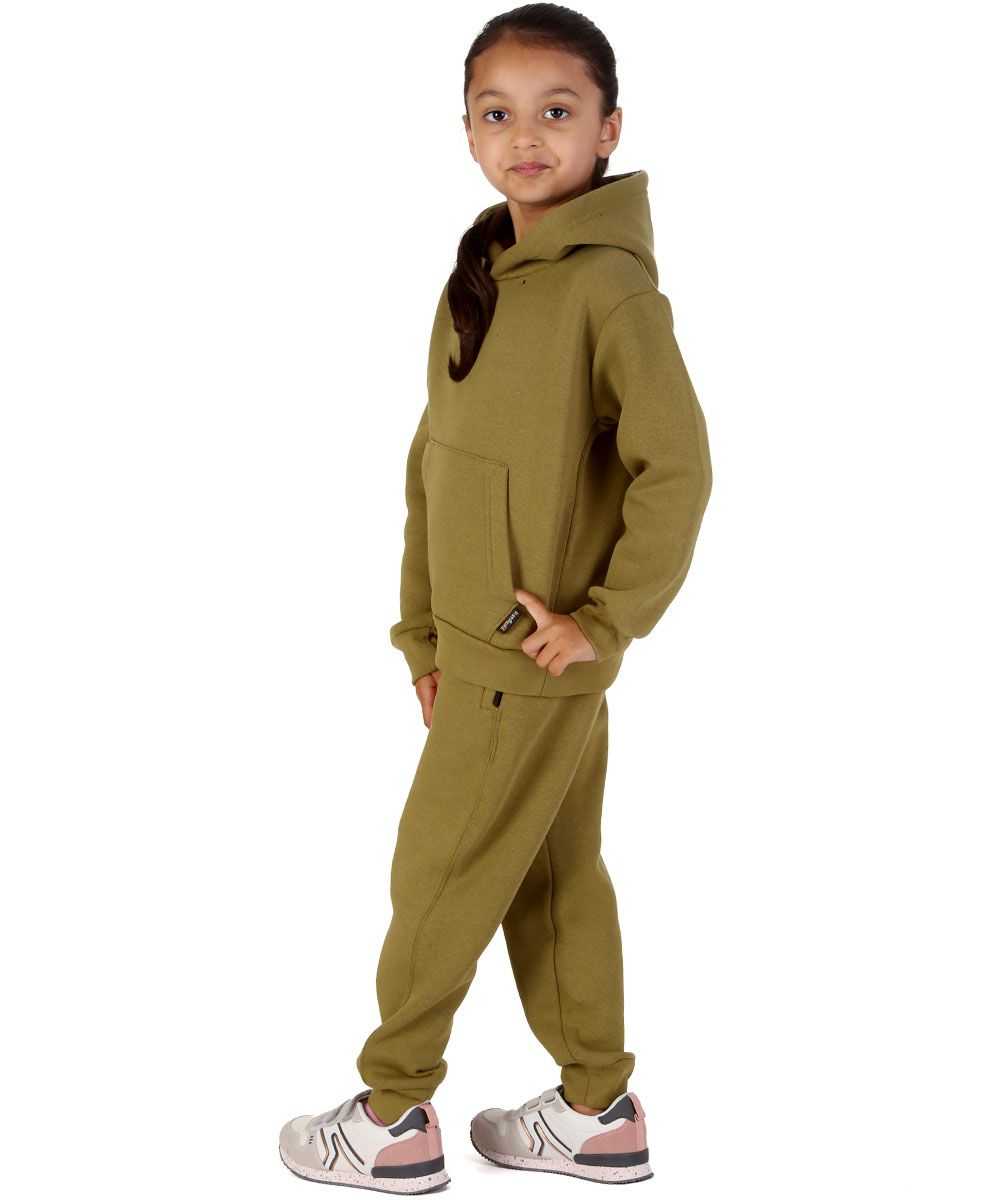 Trendy Toggs Kids Overhead Hoodie Olive Green Tracksuit