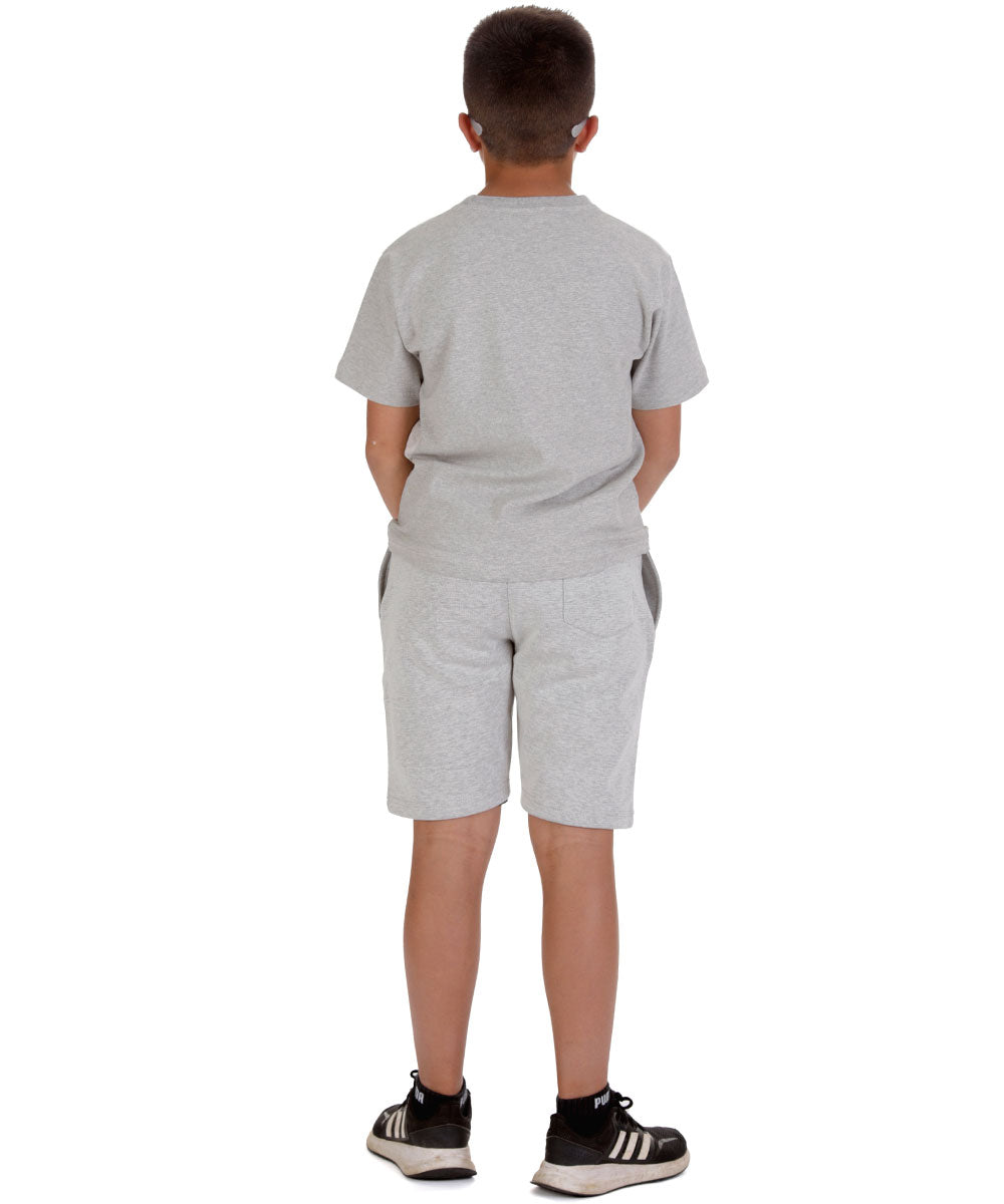 Kids Oxford Grey T-shirt and Shorts Set