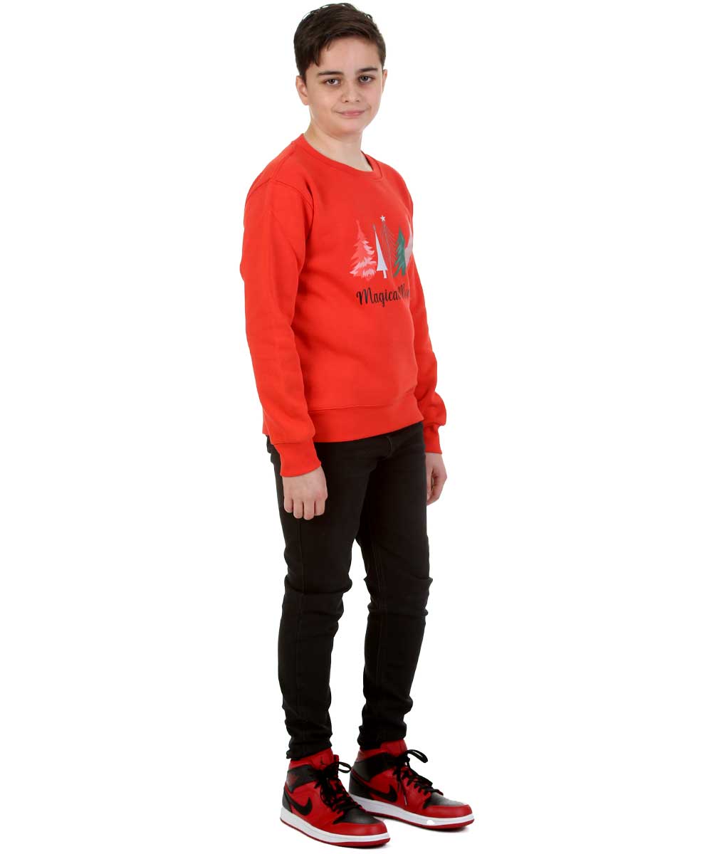 Trendy Toggs Kids Magical Moments Christmas Tree jumper Red