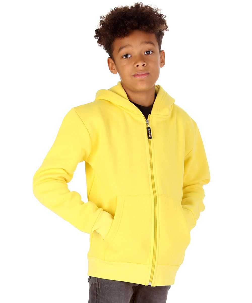 Trendy Toggs Kids Plain Yellow Zip Up Hoodie