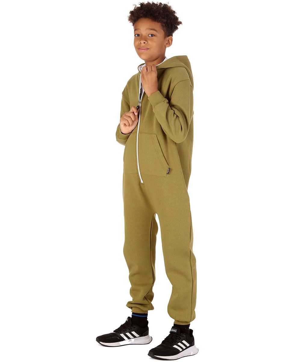 Trendy Toggs Kids Olive Green Zip Up Onesie