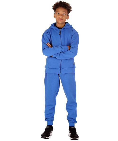 Children's Royal Blue Fleece Zip Up Tracksuit