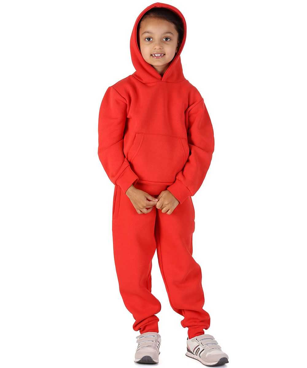 Trendy Toggs Kids Overhead Hoodie Red Tracksuit
