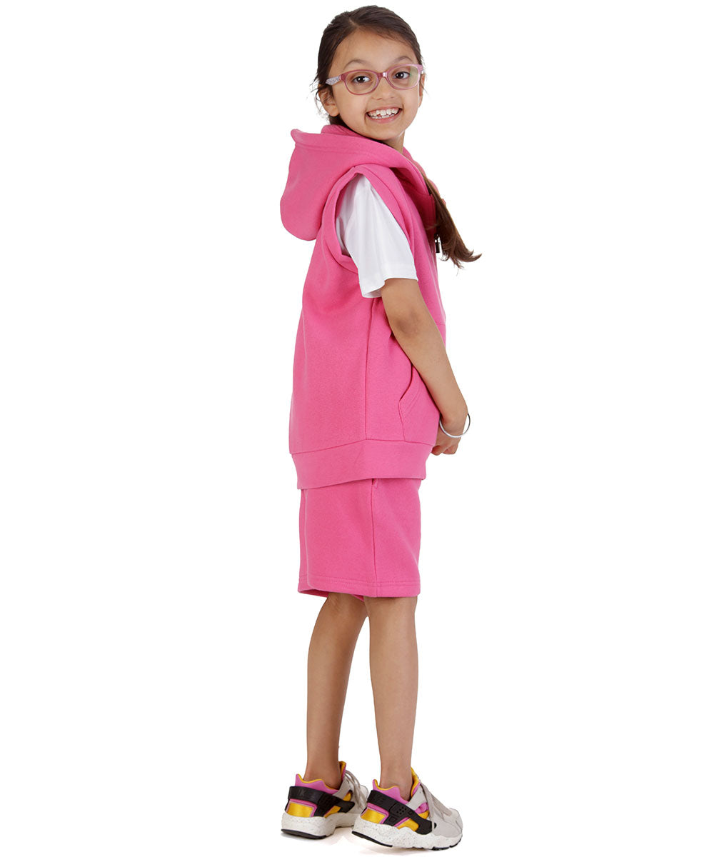 Kids Cerise 2-Piece Gilet and Shorts Set