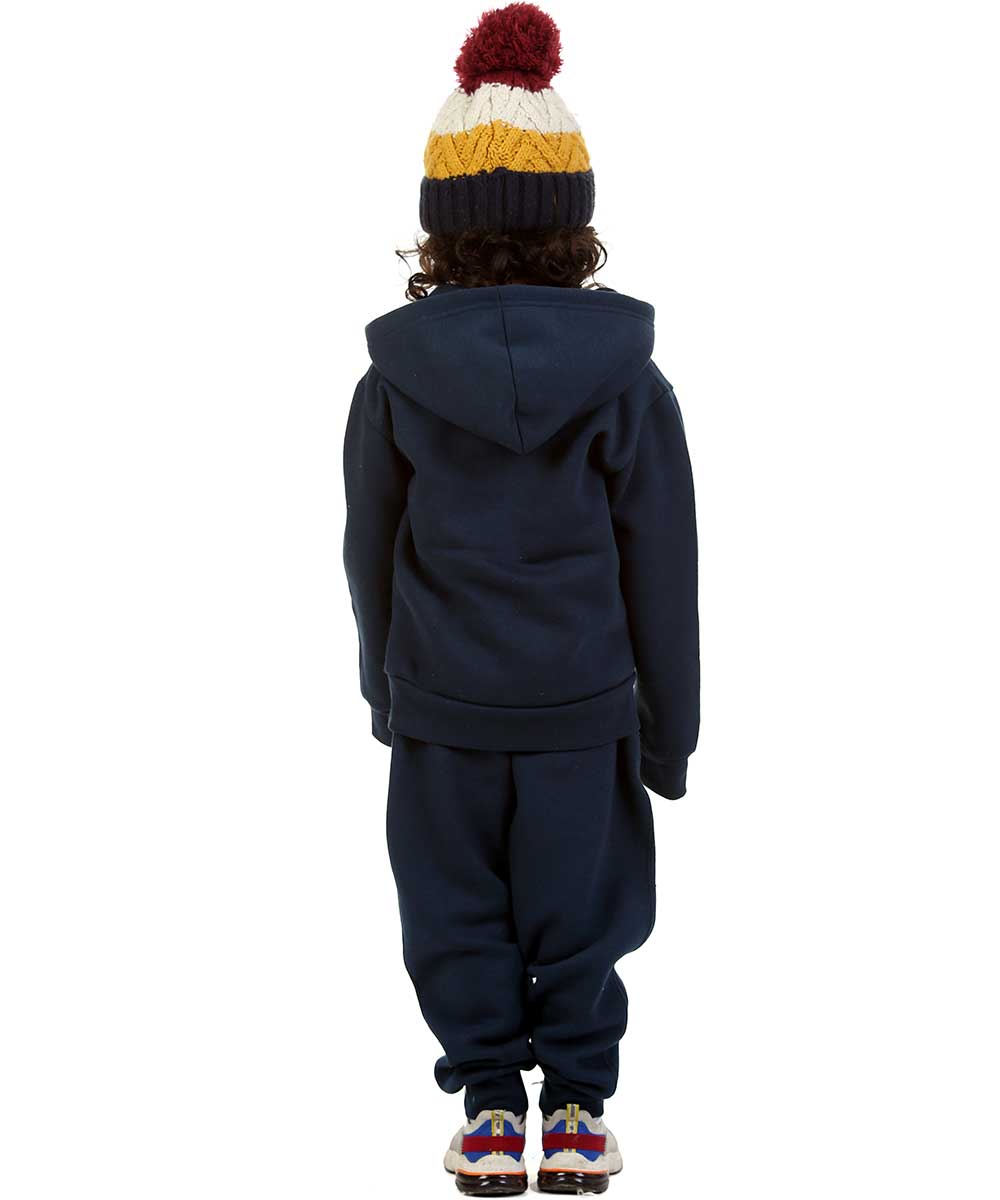 Trendy Toggs Kids Fleece Zip Up Navy Blue Tracksuit