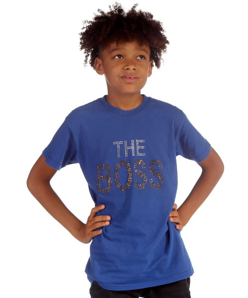 Trendy Toggs Kids The Boss Rhinestone Blue T-shirt