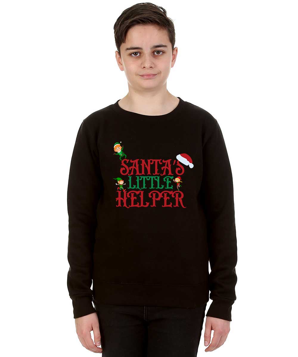 Trendy Toggs Kids Santa's little Helper Jumper Black