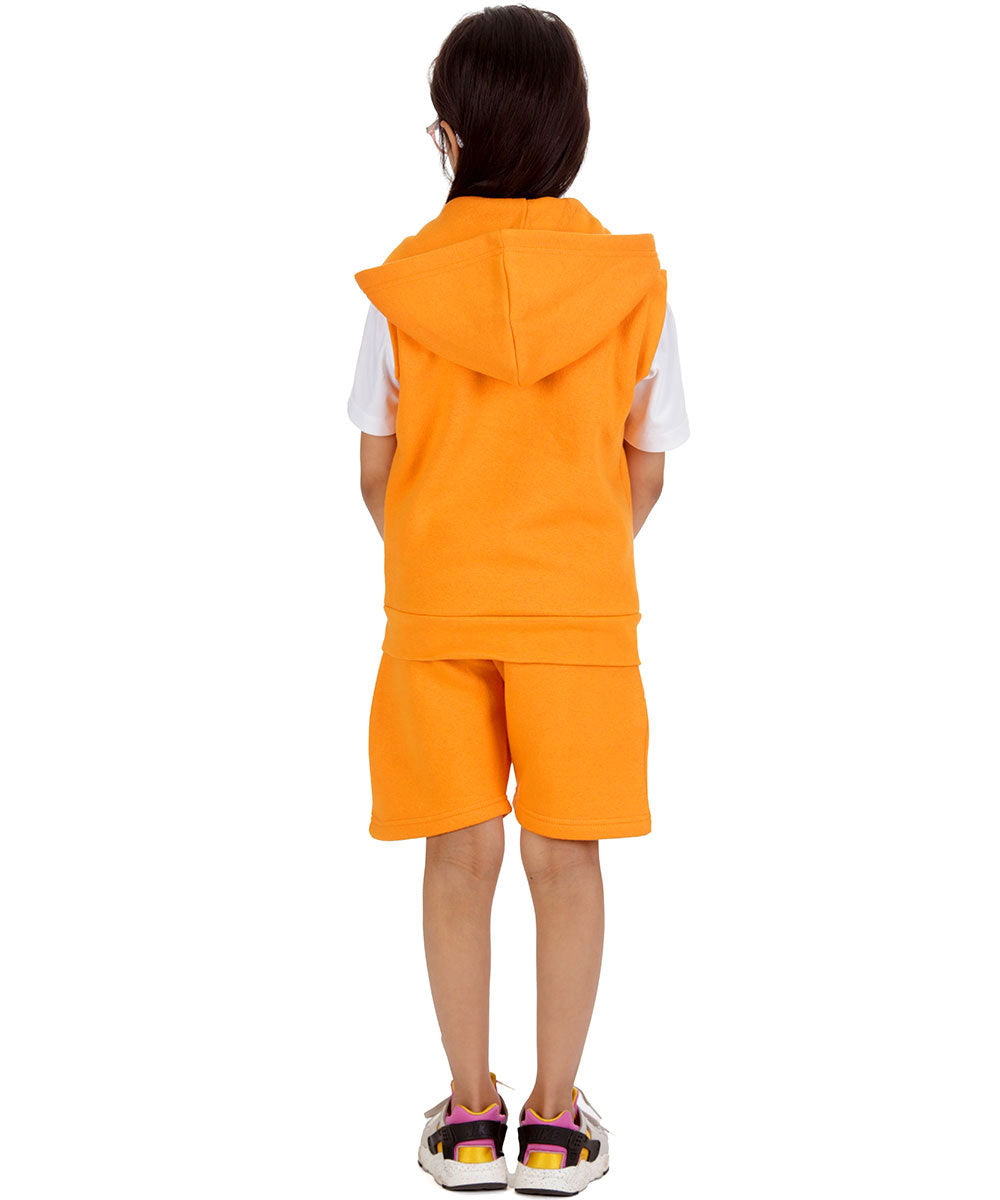 Kids Orange 2-Piece Gilet and Shorts Set