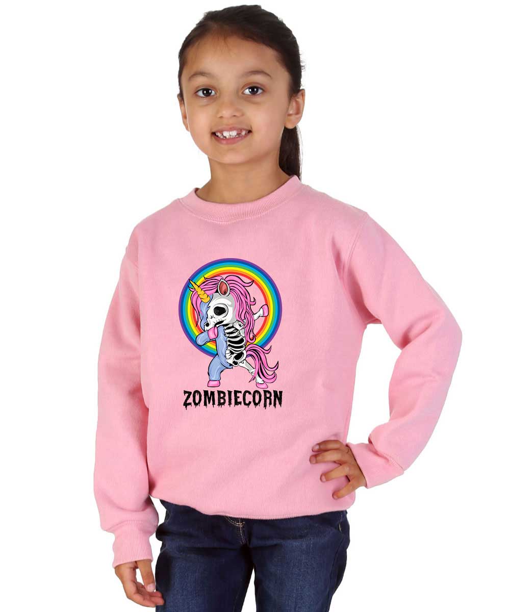 Trendy Toggs Zombiecorn Girls Pink Sweatshirt