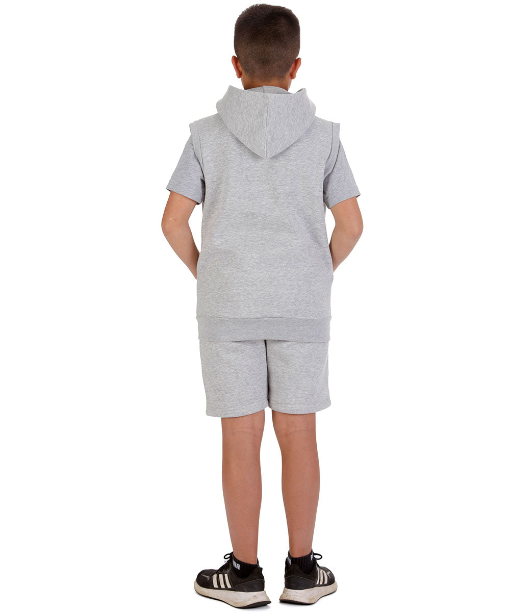 Kids Oxford Grey 2-Piece Gilet and Shorts Set
